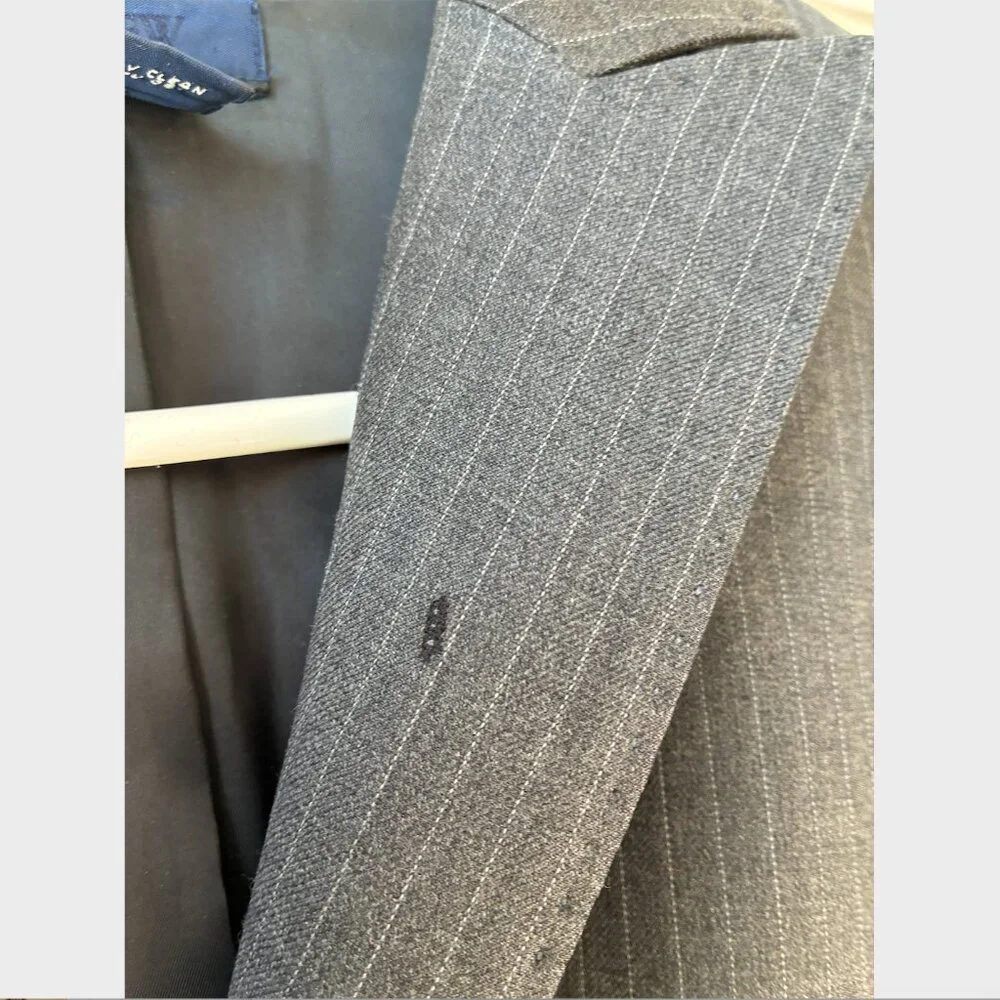 J. Crew Gray Pinstriped Blazer in Super 120's Wool - Size 4